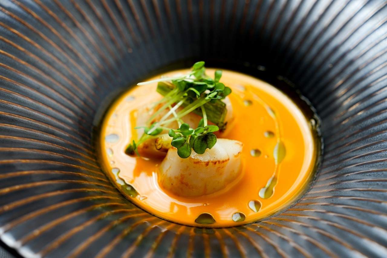 wortelsaus met olie bord